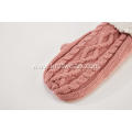 Girl's Knitted Cable Fleece Opening Mitten Gloves